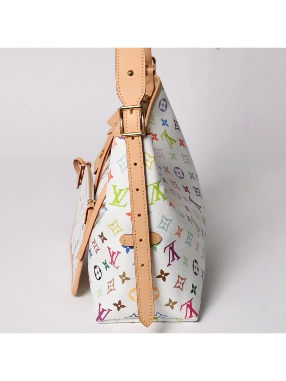 Louis Vuitton LV TM Carryall PM Shoulder Bag Monogram Multicolor Takashi